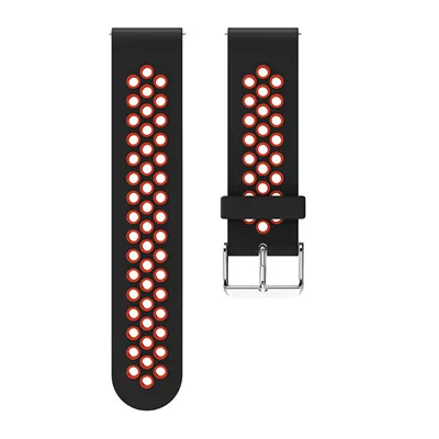 Силиконовый спортивный ремешок для часов Ремешок для Garmin Forerunner 645 245 245 M Vivoactive3 Смарт-часы браслет с двойными цветами - Цвет: Black red