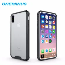 

for Apple iphone X Case OneMinus Transparent ShockProof Armour Case Soft TPU and Acrylic Simple Style Anti-Scratch Cover Cases