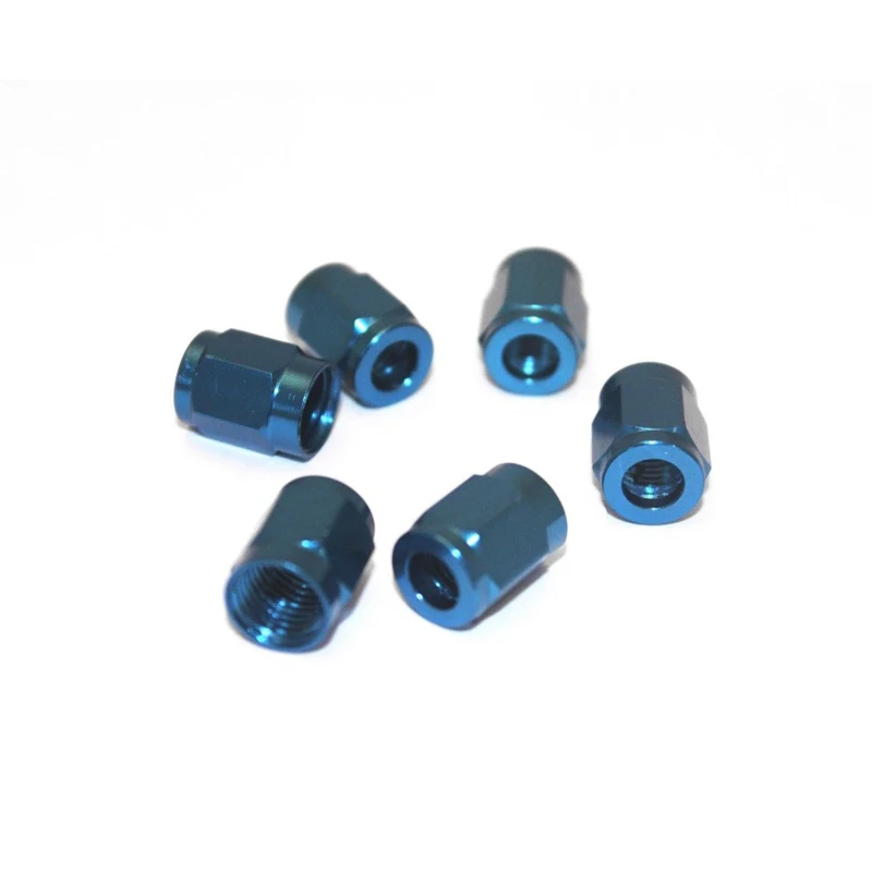 

BLUE -3 AN Tube Sleeve Nuts For 3/16" Aluminum & Steel Tubing Hard Line for 6PCS