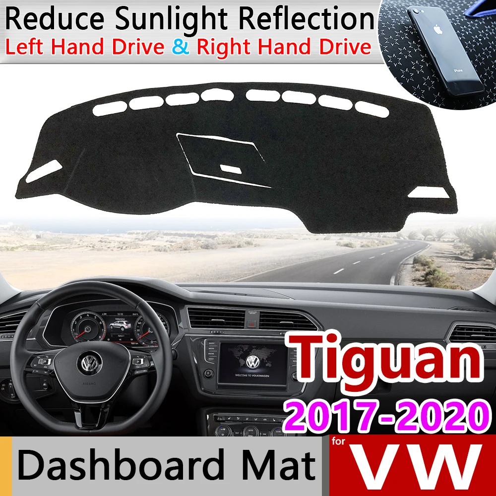 Для Volkswagen VW Tiguan MK2 2017 2018 2019 2020 анти скольжения мат коврик на приборную панель Зонт