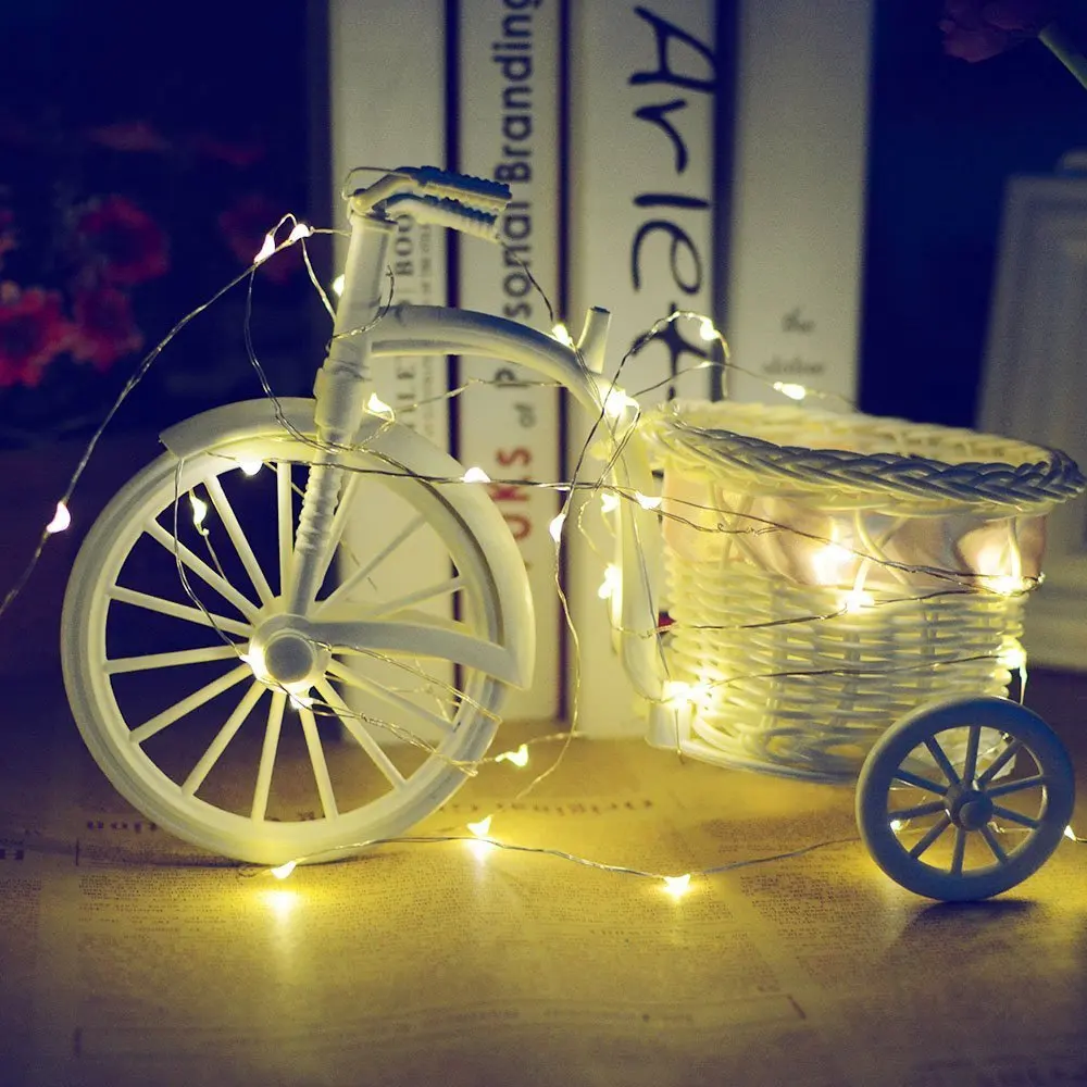 Bival Solar Rope Copper Wire LED Holiday Lighting 200 LED Christmas Led Copper Decor Table Decoration Tree Light Boda Decoracion