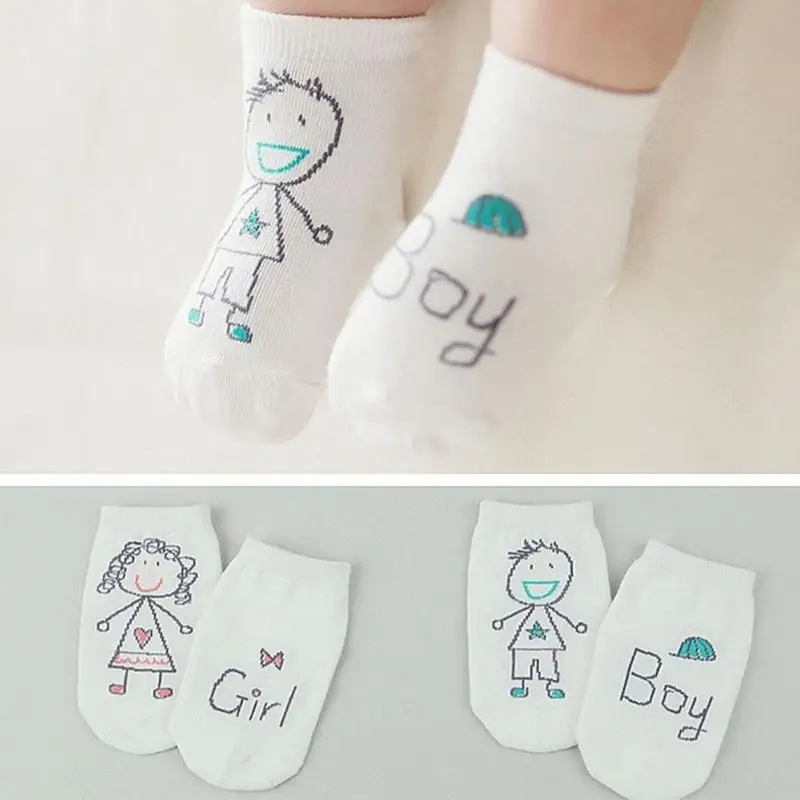 Милые носки для малышей весенне-осенние носки для новорожденных хлопковые Асимметричные нескользящие носки для маленьких мальчиков и девочек зимние#320