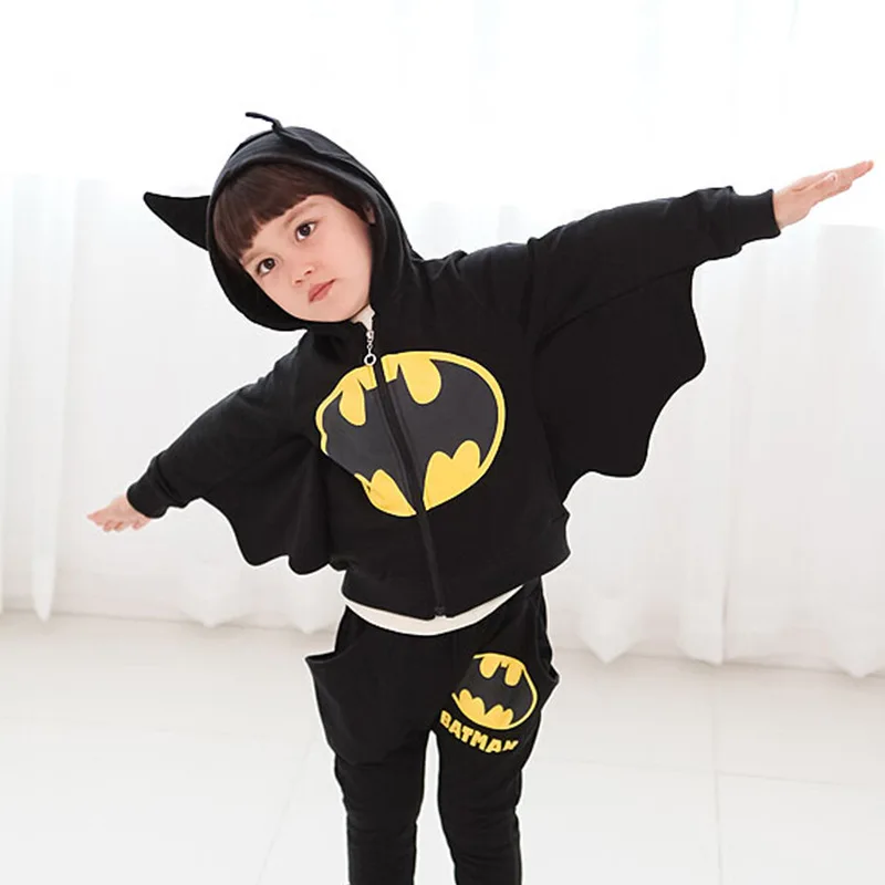Autumn Batman Kids Clothes Boys Cosplay Costume Roupa Menino Korean Version Cartoon Children s Clothing Vetement