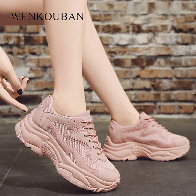 

Chunky Sneakers Women Platform Shoes White Sneakers Fashion Wedges Shoes For Women Trainers Ladies Casual Shoes Tenis Feminino