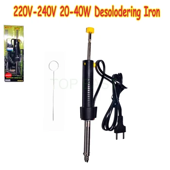 

220V 25-40W Electric Vacuum Solder Sucker | Desoldering Pump Iron Gun Welding Tool 019x Europ plug cable