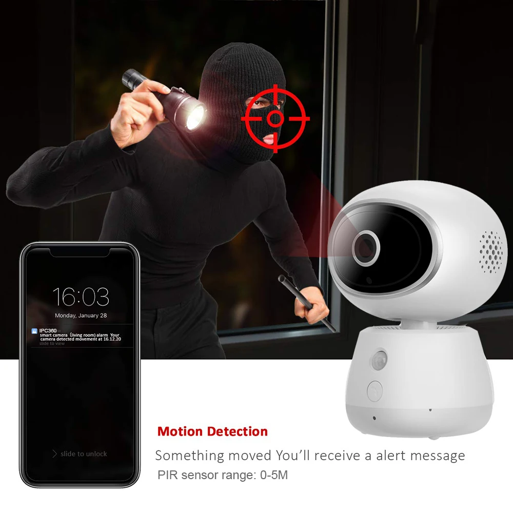  Mini Wireless Video Baby Monitor 3MP di Visione Notturna di HD Wi-Fi Telecamera di Sicurezza A Casa