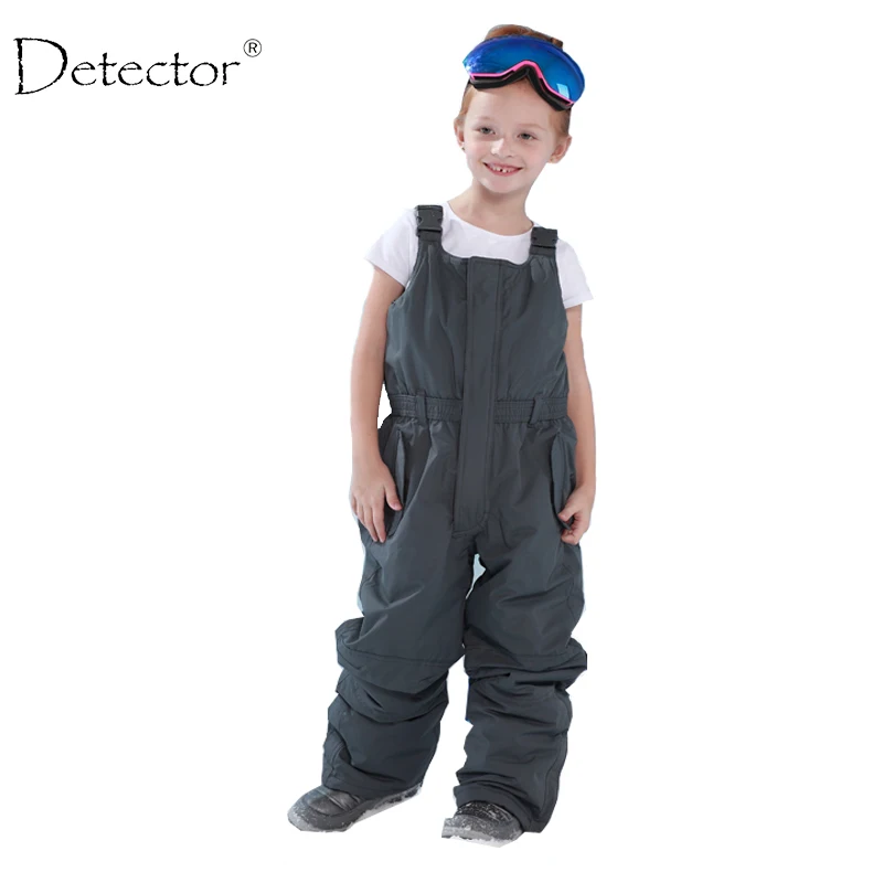 Phibee Children Outdoor Padded Trousers Boys And Girls Winter Skiing Pants Overall Jumpsuit Strap Romper Girl