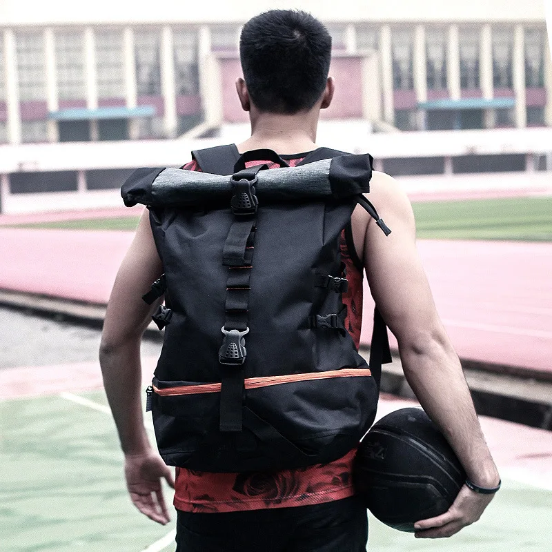 Открытый спортивный рюкзак мужской большой емкости баскетбольный рюкзак регби походная двойная сумка на плечо рюкзак для ноутбука тренировочный пакет