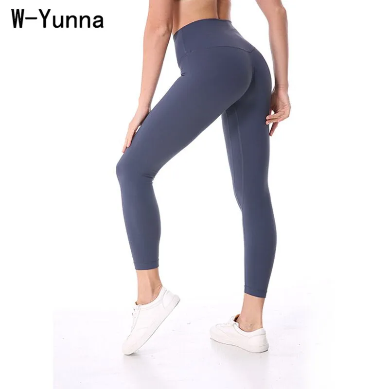 W Yunna однотонные спортивные Леггинсы с высокой талией из нейлона и спандекса