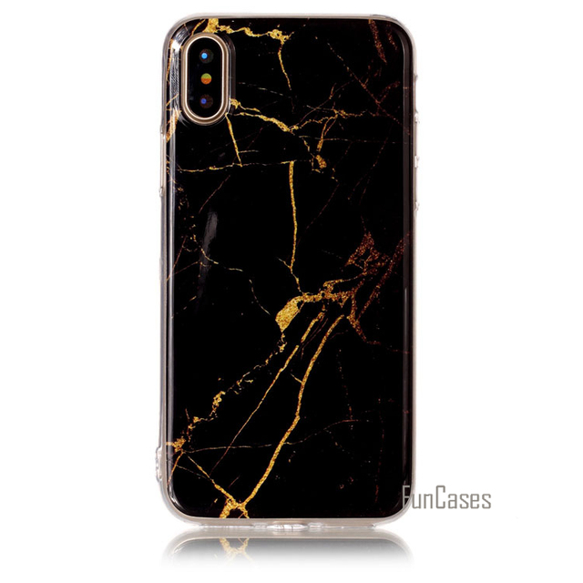 Case For iphone X / 10 Retro Marble Pattern Design Texture Soft Cases Cover coque For iPhone8