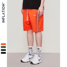 Мужские спортивные шорты с завышенной талией, с полосками по бокам, контрастные цвета, винтажные мужские свободные шорты 8409 s