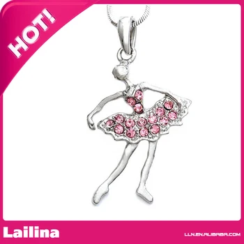 

Dancing Ballerina Dancer Dance Pendant Necklace Charm Designer Women Ballet Jewelry