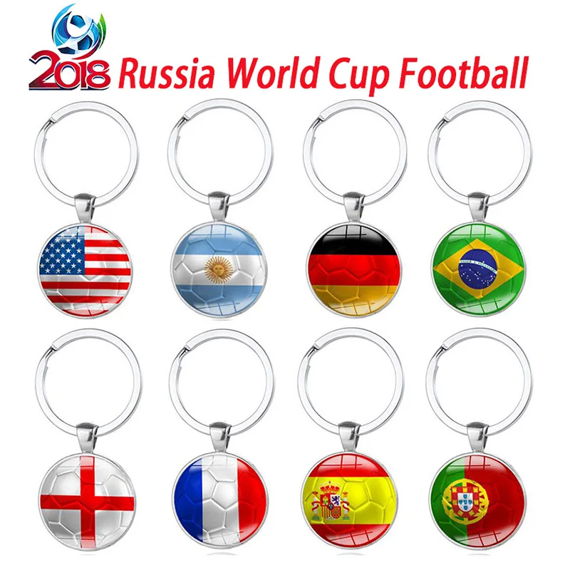 2018 Russia World Cup Football Fans Souvenir National flag Key Ring