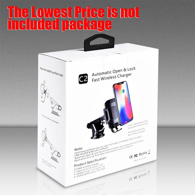 Qi Car Wireless Charger For iPhone X 8 8 Plus Samsung S8 S9 Pop Automatic Infrared Sensor Wireless Charger Sockets Phone Holder