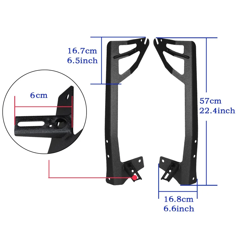 52 inch led light bar steel mounting brackets (8)