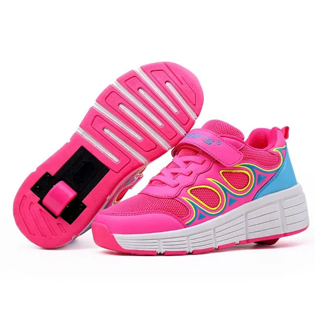 New Children Wheely Shoes With Led Light Up Kids Roller Skate Shoes