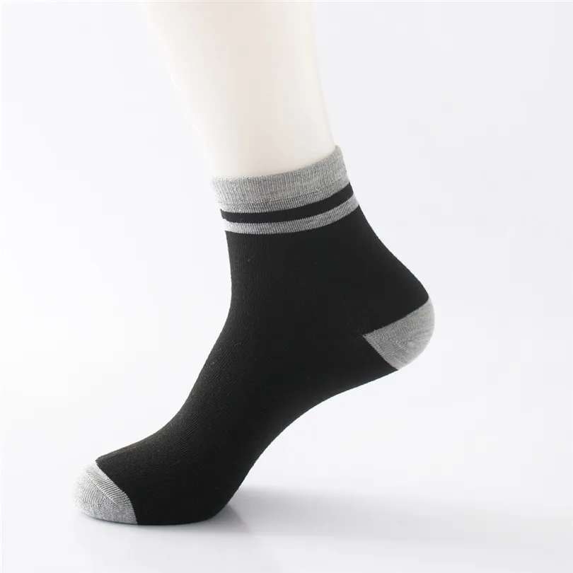 1Pair Mens Summer 100% Pure Cotton Socks New Fashion  Sport Comfortable Non Elastic  Comfort Soft Grip Diabetic Socks #4F03 (8)