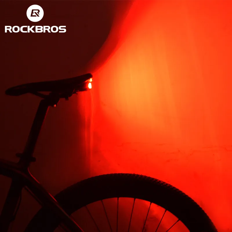 

ROCKBROS Bike Bicycle Light Wireless Rear Smart Taillight Anti Theft Alarm Light Shock Sensor Safe Flash Light Bike Accessories