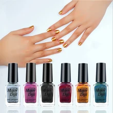 6 цветов/набор металлический лак для ногтей из нержавеющей стали зеркальный серебряный лак для ногтей советы для маникюра инструменты для маникюра