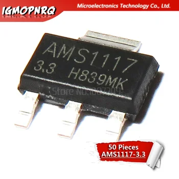 

50pcs AMS1117-3.3 AMS1117 3.3V 1A SOT-223 Voltage Regulato new original