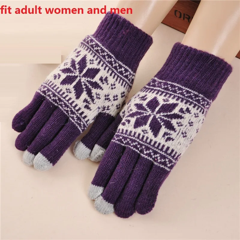 Зимние Детские перчатки, теплые перчатки для мальчиков, детские перчатки для танцев для девочек, От 1 до 6 лет, Детские Вечерние перчатки для студентов, подарки, варежки - Цвет: purple fit adult