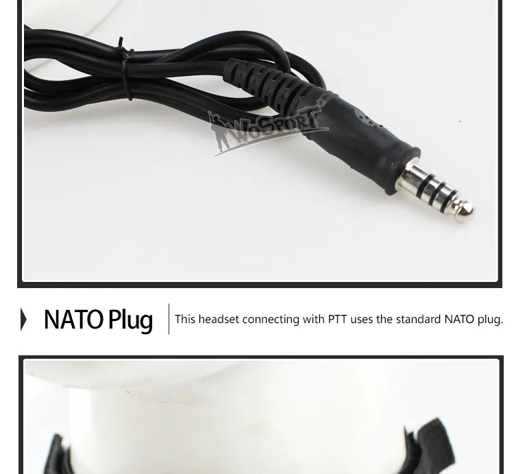 WoSporT тактическая гарнитура с микрофоном и креплением на горле PTT портативный радио микрофон шейный ремешок для охоты шлем связи