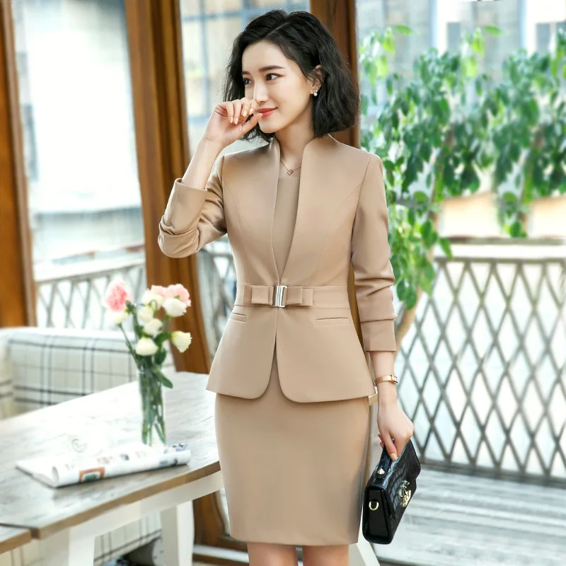 2018 Formal Elegant women's business Blazers trouser suits office sets business ladies plus size formal Jacket pants office lady