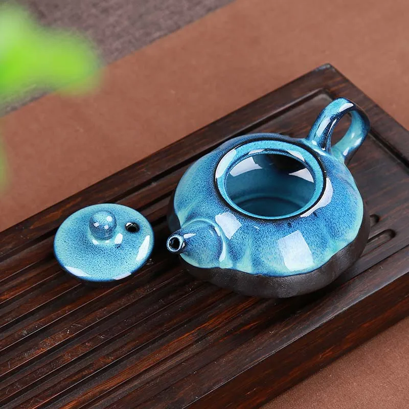 Jun Porcelain fish tea set ceramic teapot kettle ceramic tea cup fish chinese kung fu set drinkware