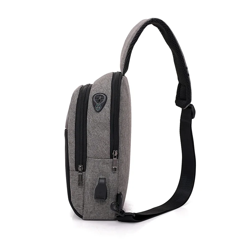 DINGXINYIZU الرجال الصدر أكياس USB شحن ماء أكسفورد Crossbody أكياس صغيرة حبال واحدة حقائب كتف السفر الصدر حزمة الذكور