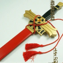 S0390 Серафим конца OWARI NO SERAFU HYAKUYA красный деревянный меч с черной деревянной оболочкой 43,5"