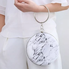 Женская сумка-мессенджер с камнями и кругами, модная круглая Свадебная вечерняя сумка, женская сумка на плечо с цепочкой, сумка через плечо, мраморный клатч