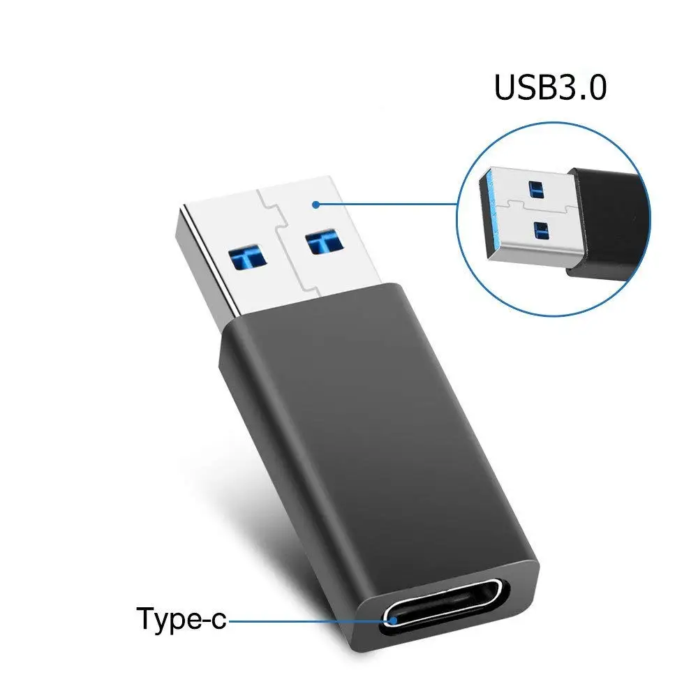 USB 3 0 к C адаптеру 2 шт высокоскоростного типа A папа Type Женский конвертер Поддержка