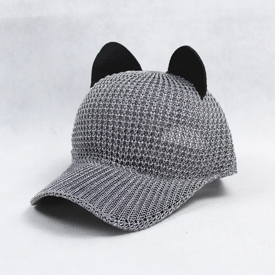 Yangdoudou Kitted полые уха Бейсбол кепки Новинка года для женщин дышащий Прохладный для лета прекрасный Snapback шляпа повседневное открытый