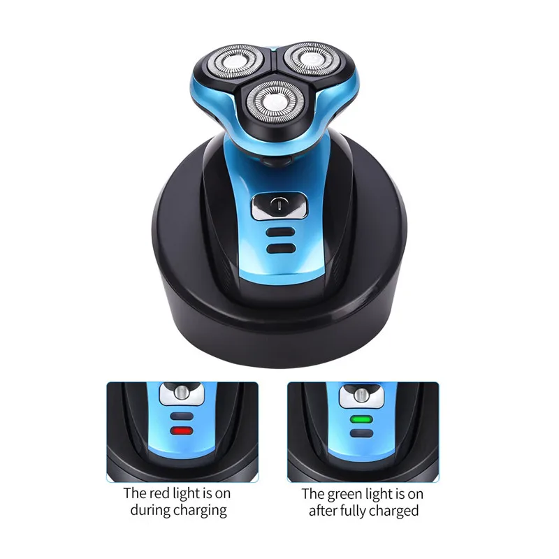 Navalha à Prova Máquina de Barbear Multifunções Barbeador Elétrico Profissional Barba Dwaterproof Água Flutuante Cabeça Cabelo Careca Clipper Grooming Kit 5 prova dwaterproof água flutuante cabeça máquina de