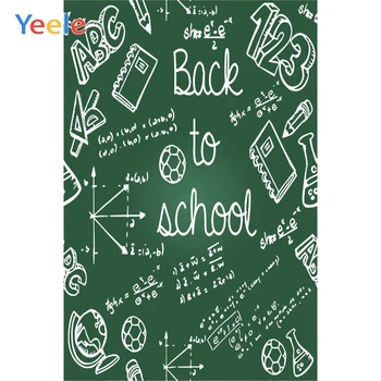 

Yeele Green Blackboard Chalk Drawing Back to School Photography Backgrounds Customized Photographic Backdrops for Photo Studio