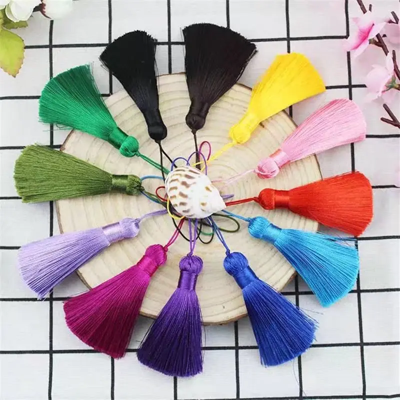 

DIY fashion handmade ice silk tassel bookmark comb tassel pendant package artificial silk tassel jewelry