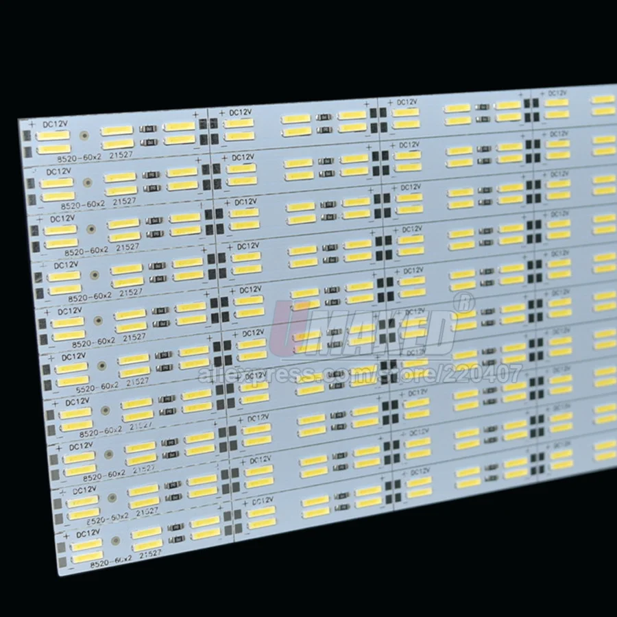 50/99 см 12 В светодиодная жесткая полоса алюминиевая панель супер яркие 8520 SMD 120