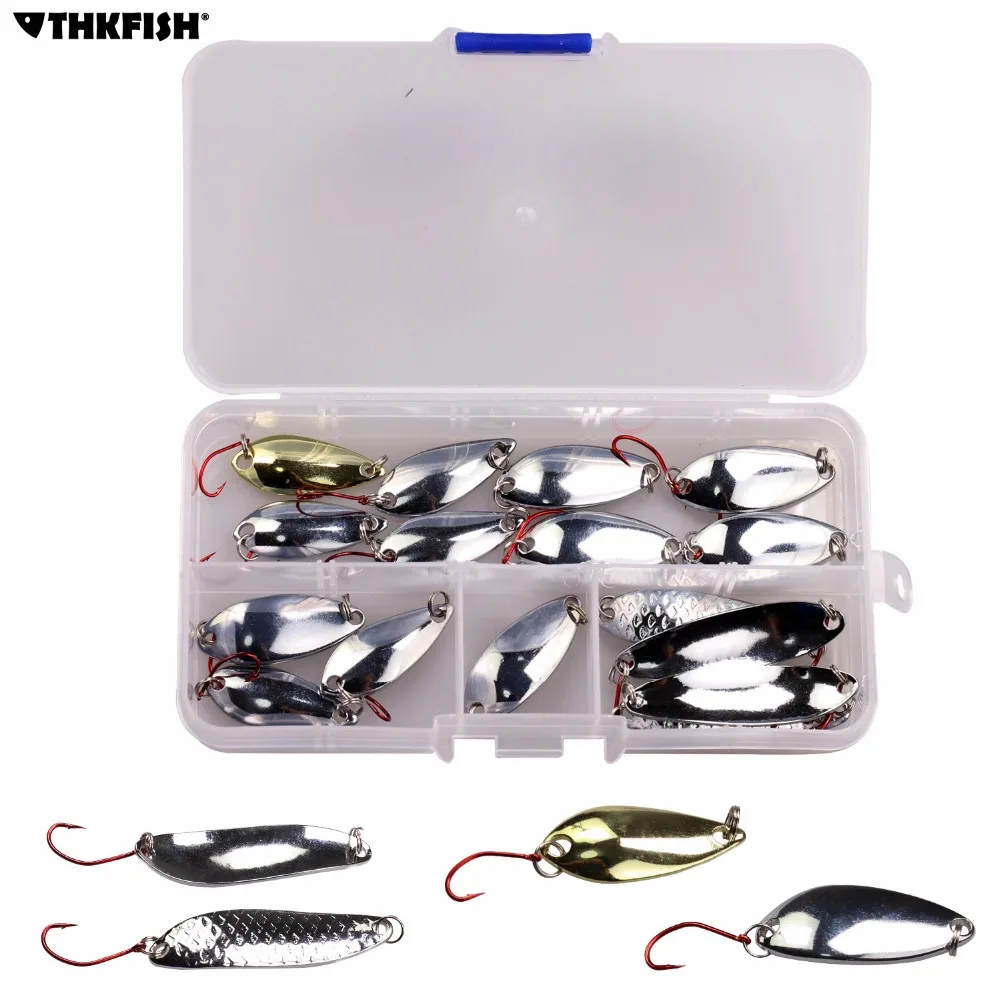 Fishing Spoons Lure Single Hooks Iron Spoon Hard Fishing Lures Salmon