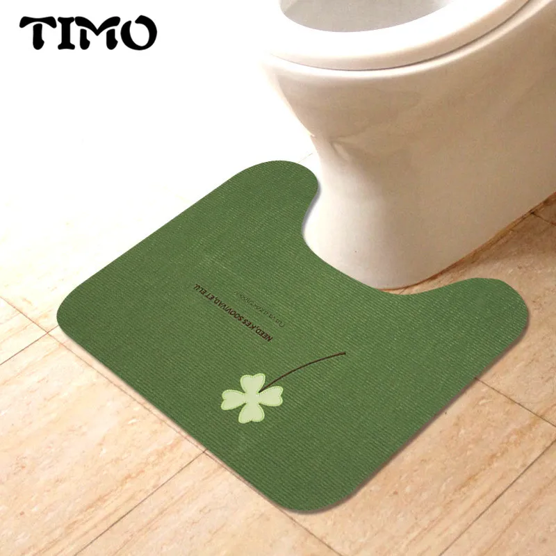 TIMO Bathroom Anti slip Mats EVA Safety Bath Tub Mat Clover DIY U