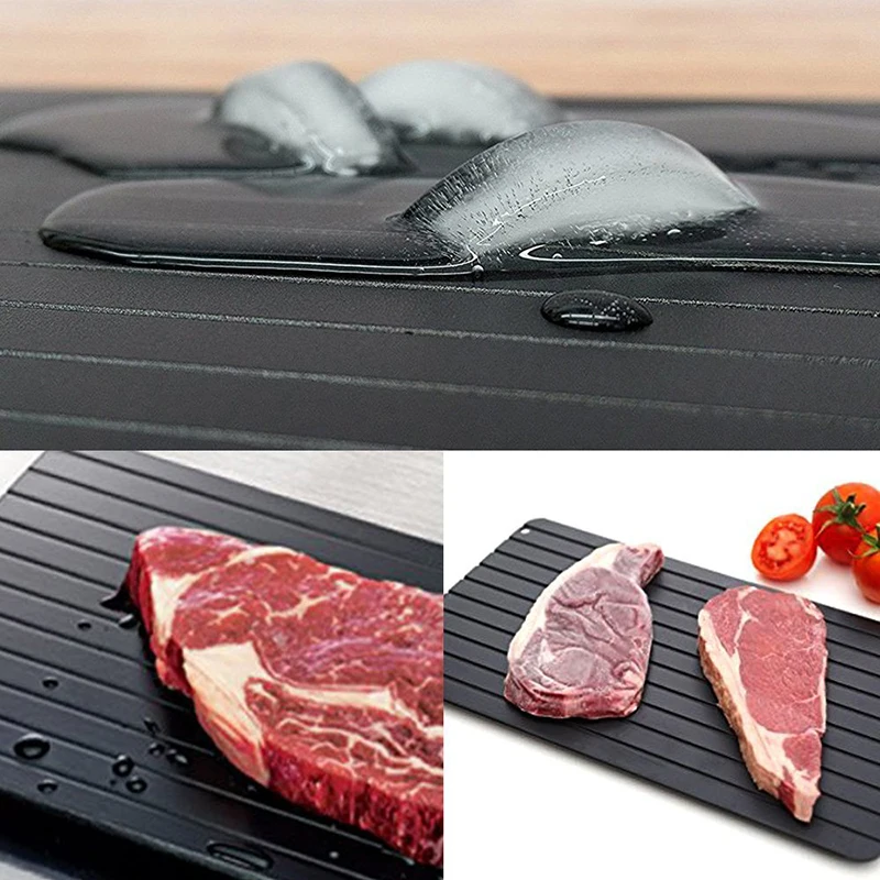Fast Magic Defrost Tray Safest Way Rapid Thaw Meat Frozen Food Quickly Home Defrosting Without Electricity Chemicals Microwave Fast Magic Defrost Tray Safest Way Rapid Thaw Meat Frozen Food Quickly Home Defrosting Without Electricity Chemicals Microwave