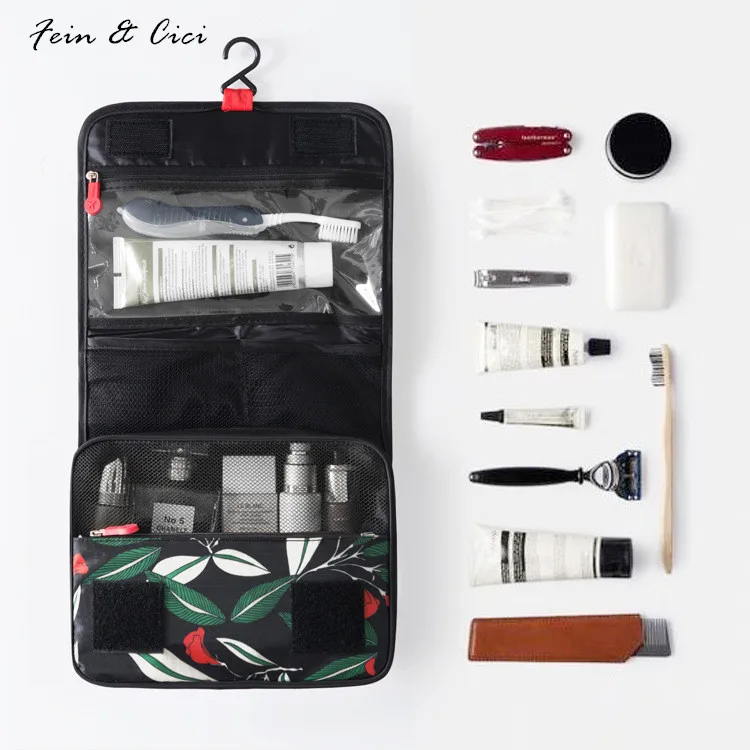 Waterproof Men Cosmetic Bag women Hanging Makeup Bag Nylon Travel