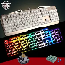 TEAMWOLF VODRAY Mechanical Keyboard 104 MX CHERRY black blue brown switches Backlight Metal Panels Gaming Keyboard For Laptop PC