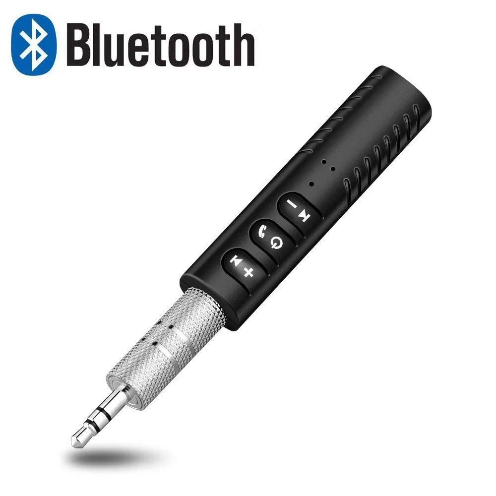 Беспроводной bluetooth-приемник мм 3,5 мм Jack Clip-on Mini Bluetooth автомобильный комплект аудио музыкальный адаптер с микрофоном для громкоговорителя