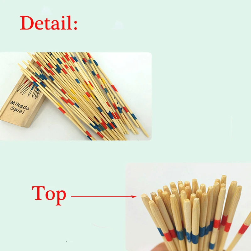 2-4 Year Kids Baby Educational Wooden Math Toy Mikado Spiel Pick Up Sticks Kids Number Counting Montessori Classical Toys