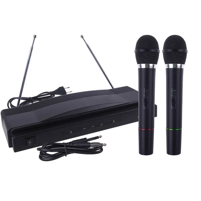 

Professional Wireless Microphone System Dual Handheld 2 x Mic Cordless Receiver Rated 4.5 /5 based on 44 customer reviews #M09