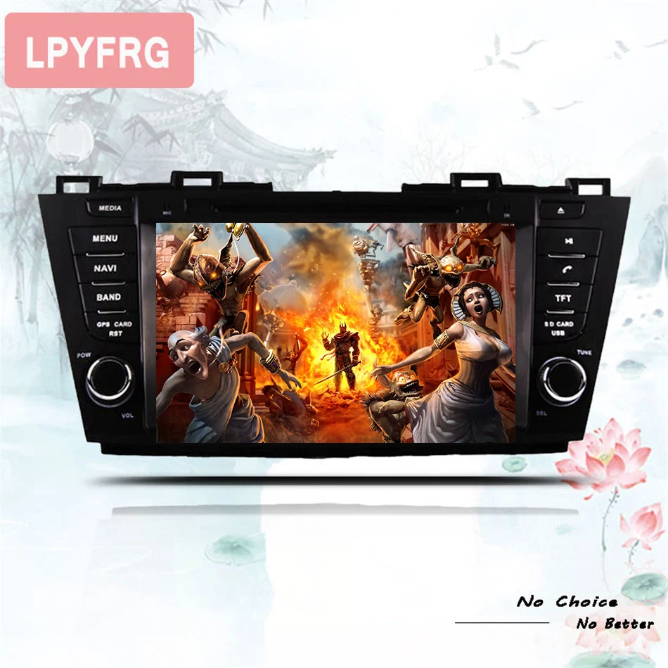 Perfect Android 9.0 4G+64G HD Car DVD Player GPS Navigation for 2009 2010 2011 2012 Mazda 5 Radio Bluetooth 3/4G OBD2 Rear Camera System 5