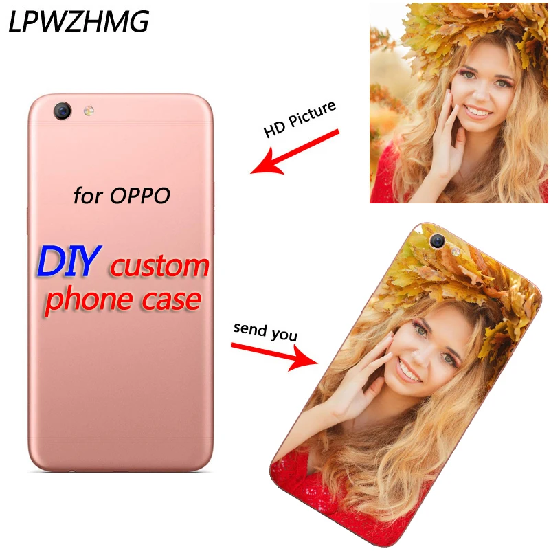 LPWZHMG DIY Custom Soft Phone Case For OPPO R9s R11Plus A71 A77 A83 R15 Fitted Transparent TPU Back Cover Photo Cases |