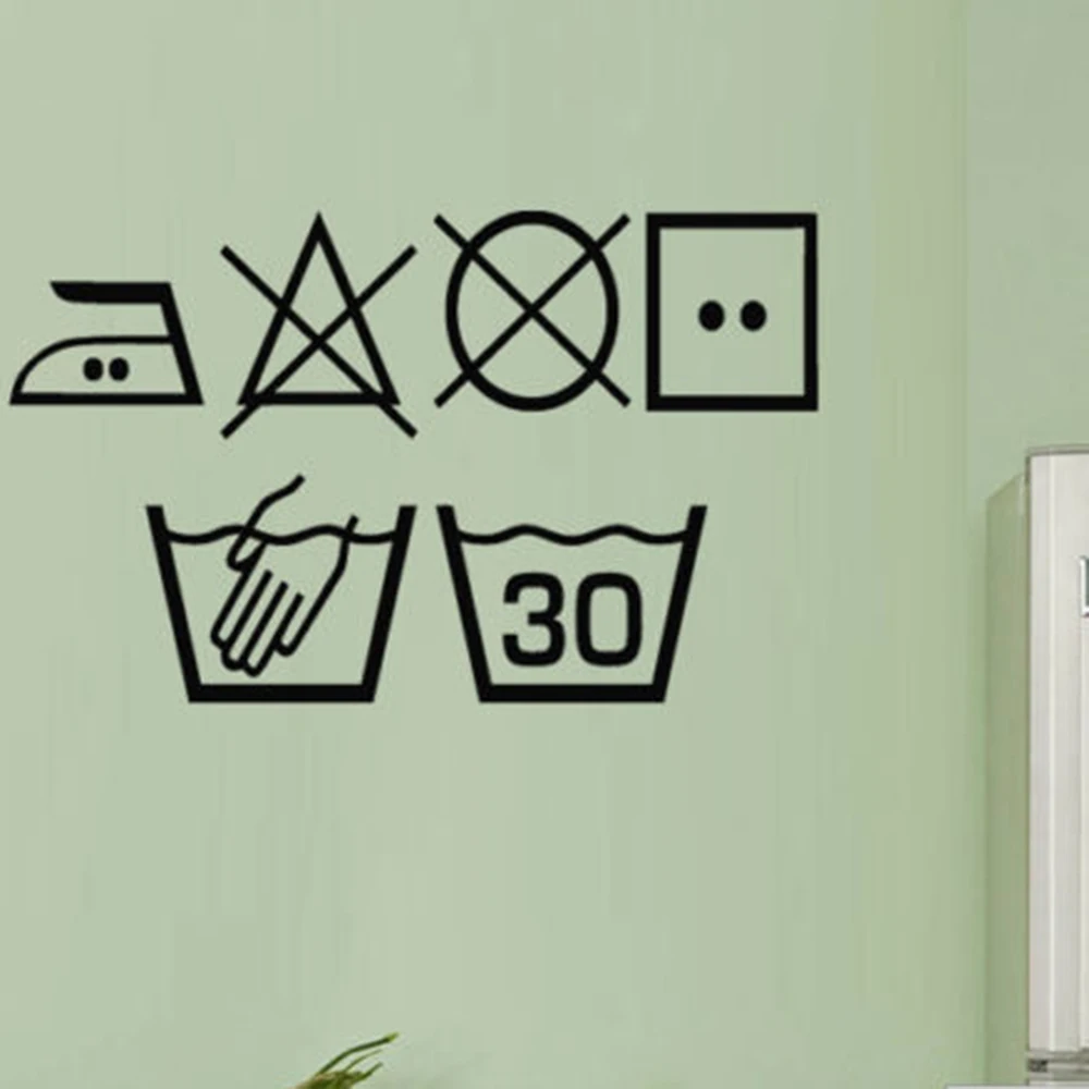 Laundry Service Sign Kitchen Utility Room Vinyl Sticker Wall Tile Window Decal