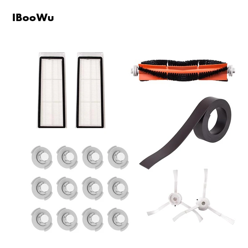 

Vacuum Spare Parts Kit For XIAOMI Robot Vacuum Cleaner Replacement Main Brush Side Brushes Filter Dust Box Kit Magnetic Strip