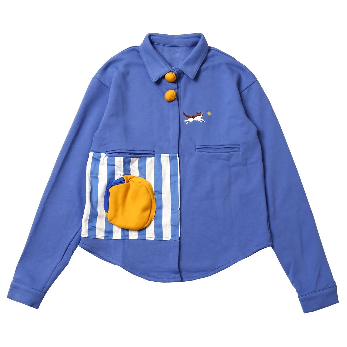 

2018 New Design Women Sweatshirt Coat Zip-up Pocket Cute Cats Embroidery Famel Basic Jackets Spring Autumn Students Girl's Coats